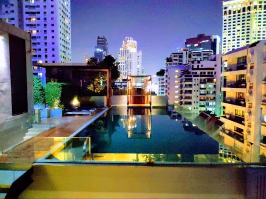 Stylish 1 Bedroom, Nice Pool,Bts Asok, Sukhumvit 曼谷 外观 照片